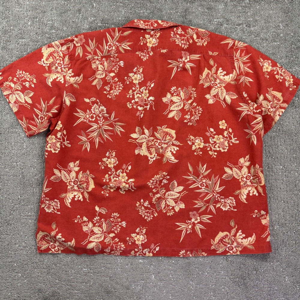 Vintage Polo Ralph Lauren Shirt Mens 3X Big Linen Cotton Floral Camp Hawaiian - Picture 3 of 7